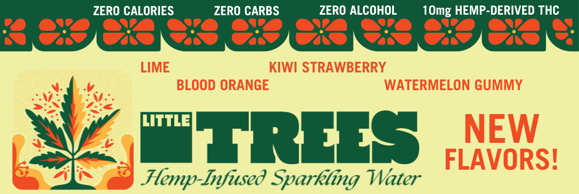 New! Little Trees Hemp-Infused Sparkling Water-bg